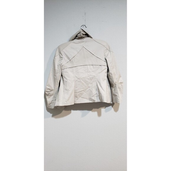 Alice + Olivia 'Stephan' Stretch Cotton & Leather Jacket Size S - Picture 5 of 16